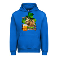 Cobalt St. Patrick's Day Goat And Beer Urban Hoodie - RanaPortraitStore