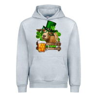 Heather Grey St. Patrick's Day Goat And Beer Urban Hoodie - RanaPortraitStore