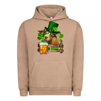 Pigment Burro St. Patrick's Day Goat And Beer Urban Hoodie - RanaPortraitStore