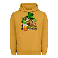 Pigment Peanut Butter St. Patrick's Day Goat And Beer Urban Hoodie - RanaPortraitStore