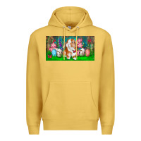 Antique Gold Spring Easter Bunny Premium Hoodie - RanaPortraitStore