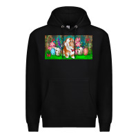 Black Spring Easter Bunny Premium Hoodie - RanaPortraitStore