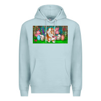 Blue Mist Spring Easter Bunny Premium Hoodie - RanaPortraitStore