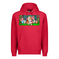 Cardinal Spring Easter Bunny Premium Hoodie - RanaPortraitStore