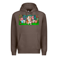 Coffee Spring Easter Bunny Premium Hoodie - RanaPortraitStore