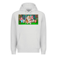 Dove Grey Spring Easter Bunny Premium Hoodie - RanaPortraitStore
