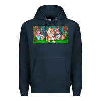Navy Spring Easter Bunny Premium Hoodie - RanaPortraitStore