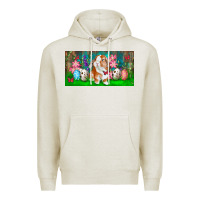 Oatmeal Heather Spring Easter Bunny Premium Hoodie - RanaPortraitStore