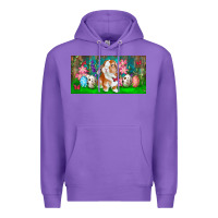 Purple Spring Easter Bunny Premium Hoodie - RanaPortraitStore