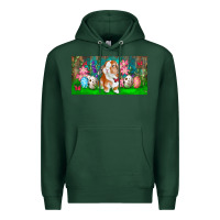 Sports Green Spring Easter Bunny Premium Hoodie - RanaPortraitStore