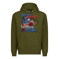 Army Green american heart southern soul Premium Hoodie - Zillion Design Studio