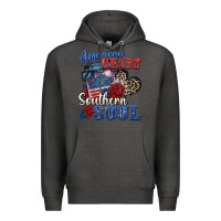Charcoal Heather american heart southern soul Premium Hoodie - Zillion Design Studio