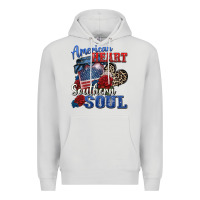 Dove Grey american heart southern soul Premium Hoodie - Zillion Design Studio