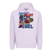 Lilac american heart southern soul Premium Hoodie - Zillion Design Studio