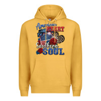Mustard american heart southern soul Premium Hoodie - Zillion Design Studio