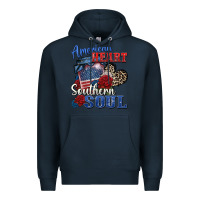 Navy american heart southern soul Premium Hoodie - Zillion Design Studio