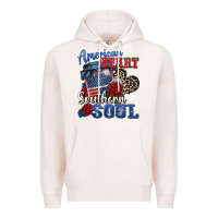 Pale Pink american heart southern soul Premium Hoodie - Zillion Design Studio