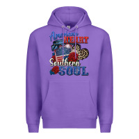 Purple american heart southern soul Premium Hoodie - Zillion Design Studio