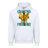 White created with a purpose Urban Hoodie - texasbilliewilder