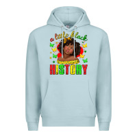 Blue Mist a little black history with girl juneteenth Premium Hoodie - texasbilliewilder