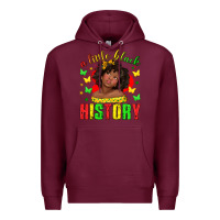 Burgundy a little black history with girl juneteenth Premium Hoodie - texasbilliewilder