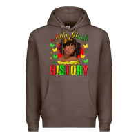 Coffee a little black history with girl juneteenth Premium Hoodie - texasbilliewilder