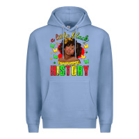Colony Blue a little black history with girl juneteenth Premium Hoodie - texasbilliewilder