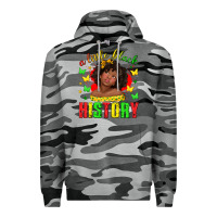 Slate Camo a little black history with girl juneteenth Premium Hoodie - texasbilliewilder