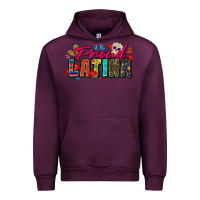 Mauve Wine proud latina Urban Hoodie - Zillion Design Studio