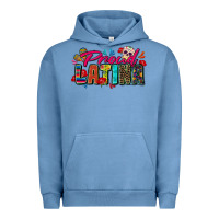 Pigment Pebble Blue proud latina Urban Hoodie - Zillion Design Studio