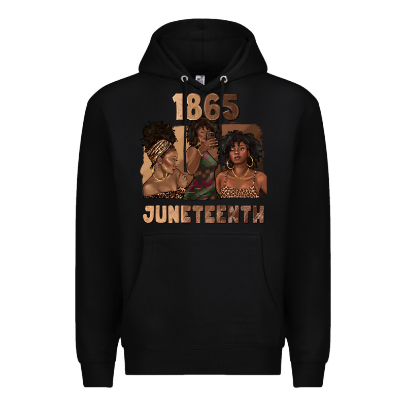 1865 Juneteenth Melanin With Afro Premium Hoodie by texasbilliewilder | Teevron