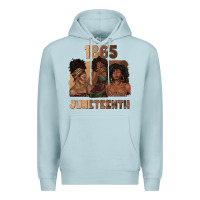 Blue Mist 1865 juneteenth melanin with afro Premium Hoodie - texasbilliewilder