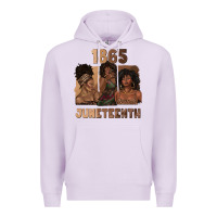 Lilac 1865 juneteenth melanin with afro Premium Hoodie - texasbilliewilder