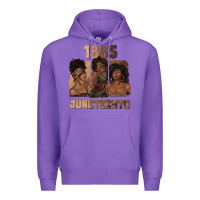 Purple 1865 juneteenth melanin with afro Premium Hoodie - texasbilliewilder