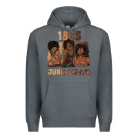 Rock 1865 juneteenth melanin with afro Premium Hoodie - texasbilliewilder