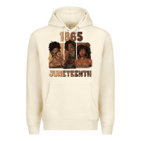 Sandshell 1865 juneteenth melanin with afro Premium Hoodie - texasbilliewilder