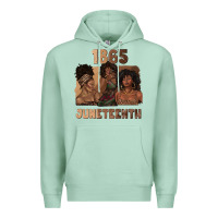 Seafoam 1865 juneteenth melanin with afro Premium Hoodie - texasbilliewilder