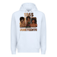 White 1865 juneteenth melanin with afro Premium Hoodie - texasbilliewilder