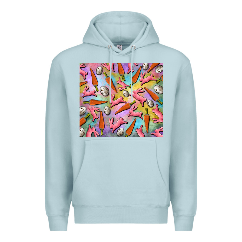 Easter Bunny Carrot And Quail Egg Premium Hoodie by RanaPortraitStore | Teevron