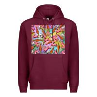 Burgundy Easter bunny carrot and quail egg Premium Hoodie - RanaPortraitStore