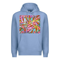 Colony Blue Easter bunny carrot and quail egg Premium Hoodie - RanaPortraitStore