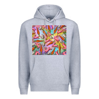 Heather Grey Easter bunny carrot and quail egg Premium Hoodie - RanaPortraitStore