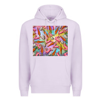 Lilac Easter bunny carrot and quail egg Premium Hoodie - RanaPortraitStore