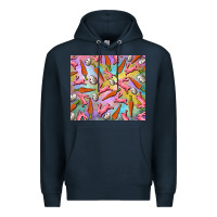 Navy Easter bunny carrot and quail egg Premium Hoodie - RanaPortraitStore