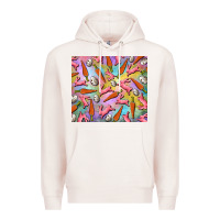 Pale Pink Easter bunny carrot and quail egg Premium Hoodie - RanaPortraitStore
