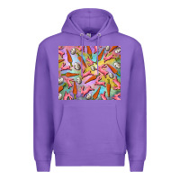Purple Easter bunny carrot and quail egg Premium Hoodie - RanaPortraitStore