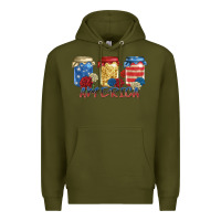 Army Green america mason jar Premium Hoodie - Zillion Design Studio