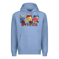 Colony Blue america mason jar Premium Hoodie - Zillion Design Studio
