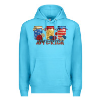 Ocean Blue america mason jar Premium Hoodie - Zillion Design Studio