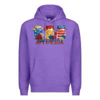 Purple america mason jar Premium Hoodie - Zillion Design Studio